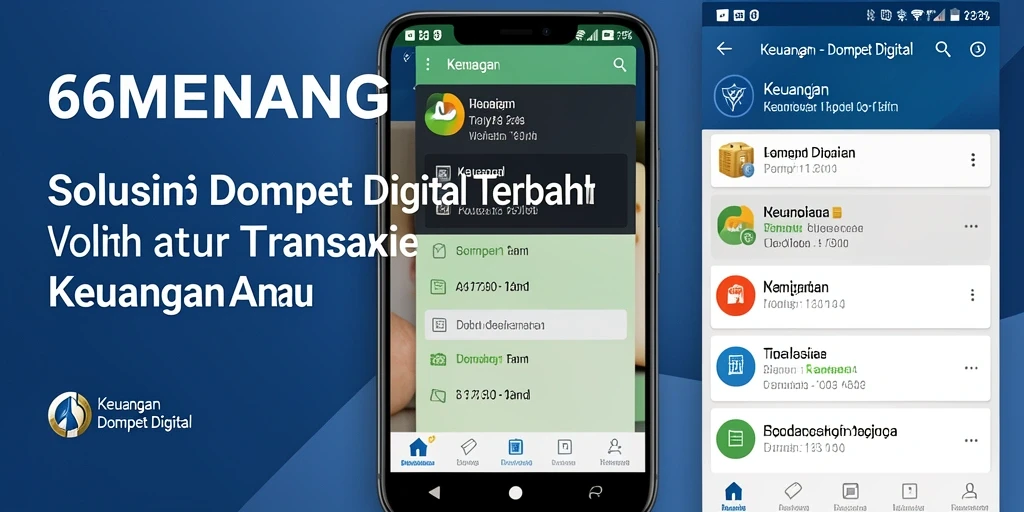 Antarmuka aplikasi Dompet Digital 66MENANG yang user-friendly.