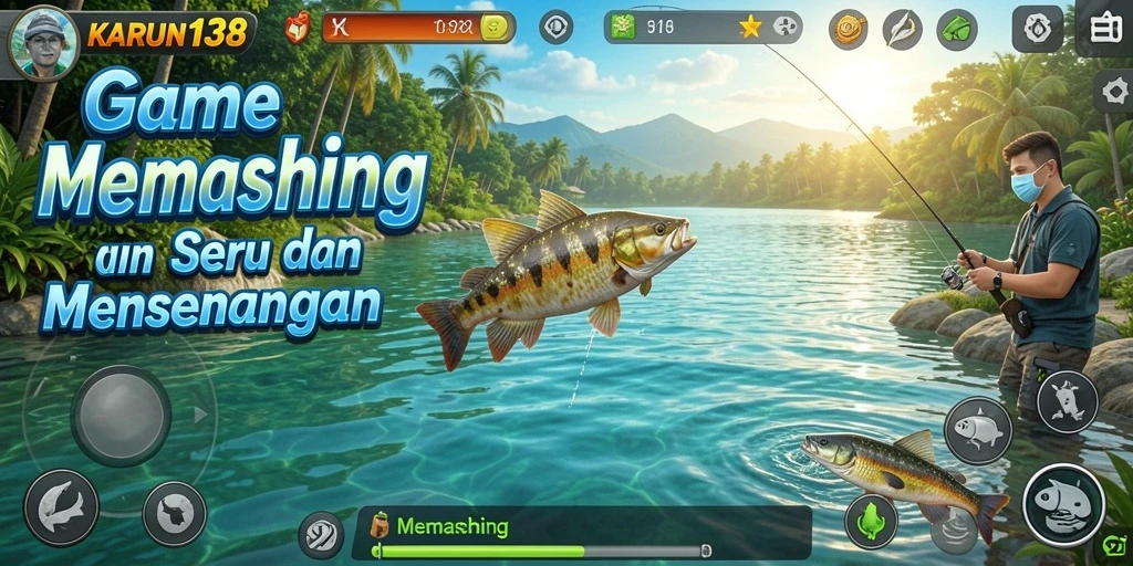 Antarmuka game Memancing KARUN138 yang menarik dan interaktif.