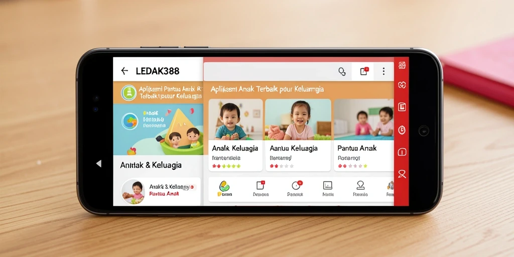 Antarmuka pengguna LEDAK388 untuk memantau aktivitas anak secara efektif.