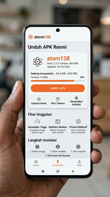 Tampilan halaman APK atom138