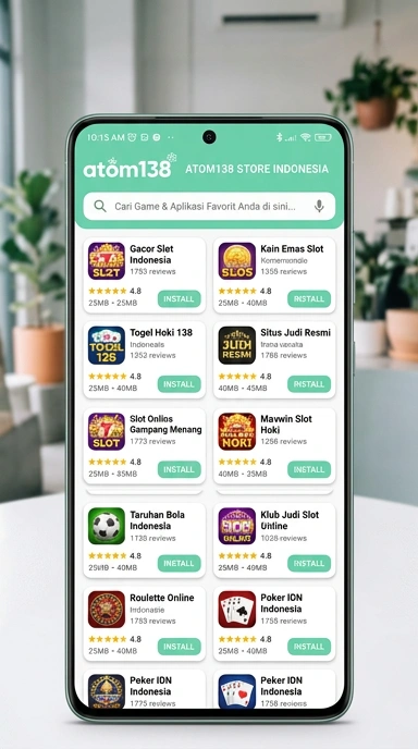 Tampilan katalog aplikasi atom138