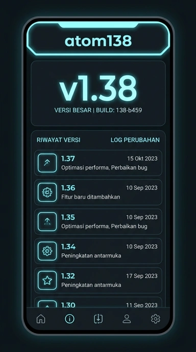 Tampilan riwayat versi atom138